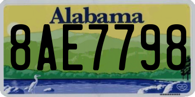 AL license plate 8AE7798