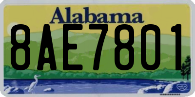 AL license plate 8AE7801