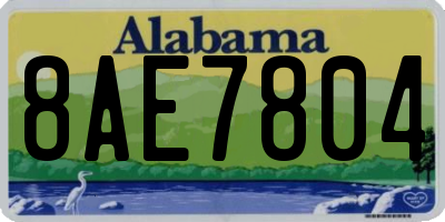 AL license plate 8AE7804