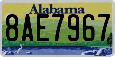 AL license plate 8AE7967
