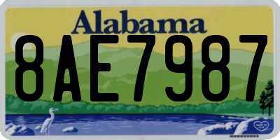 AL license plate 8AE7987