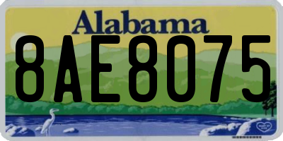 AL license plate 8AE8075