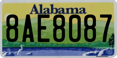 AL license plate 8AE8087