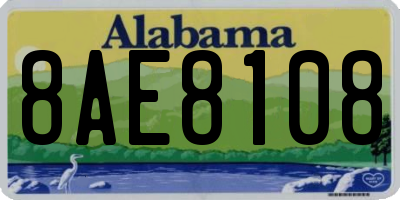 AL license plate 8AE8108