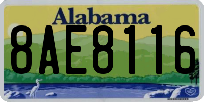 AL license plate 8AE8116