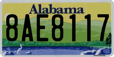 AL license plate 8AE8117