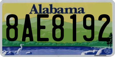 AL license plate 8AE8192