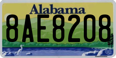 AL license plate 8AE8208
