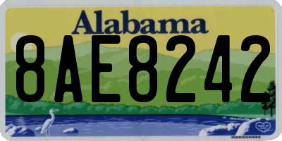AL license plate 8AE8242