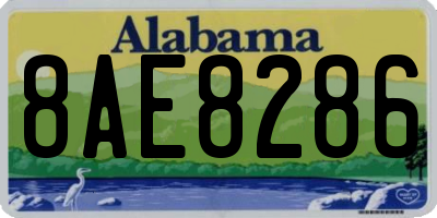 AL license plate 8AE8286