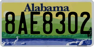 AL license plate 8AE8302