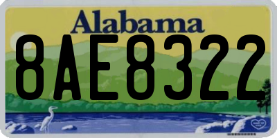 AL license plate 8AE8322