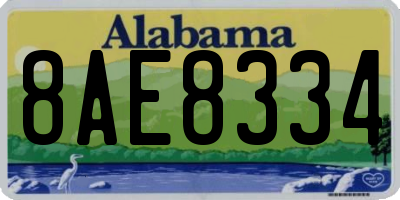 AL license plate 8AE8334