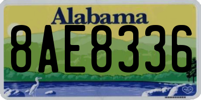AL license plate 8AE8336