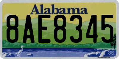 AL license plate 8AE8345