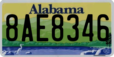 AL license plate 8AE8346