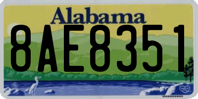 AL license plate 8AE8351