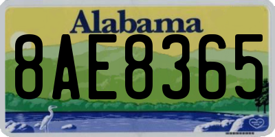 AL license plate 8AE8365