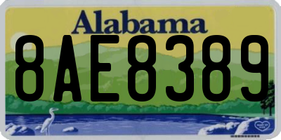 AL license plate 8AE8389