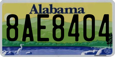 AL license plate 8AE8404
