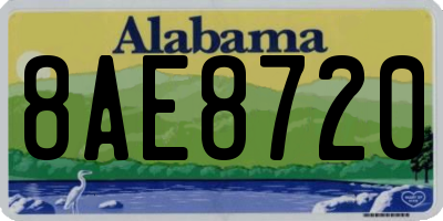 AL license plate 8AE8720