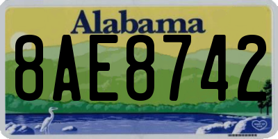 AL license plate 8AE8742