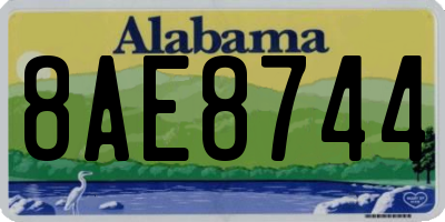 AL license plate 8AE8744