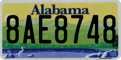 AL license plate 8AE8748