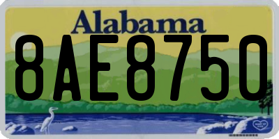 AL license plate 8AE8750