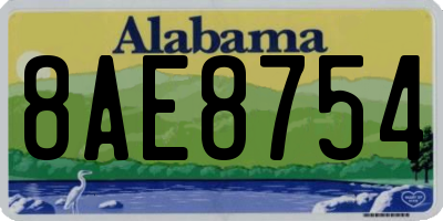 AL license plate 8AE8754