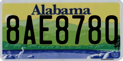 AL license plate 8AE8780
