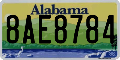 AL license plate 8AE8784