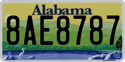 AL license plate 8AE8787