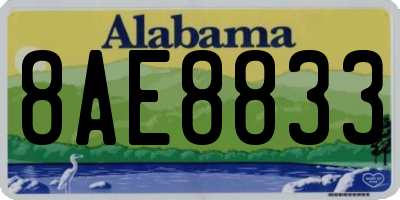 AL license plate 8AE8833
