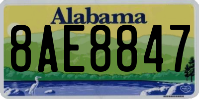 AL license plate 8AE8847