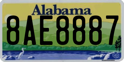 AL license plate 8AE8887