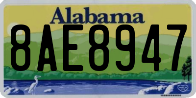 AL license plate 8AE8947