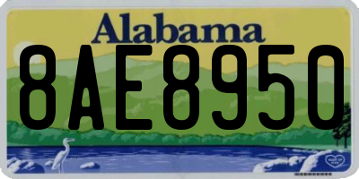 AL license plate 8AE8950