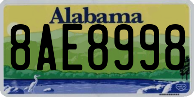 AL license plate 8AE8998