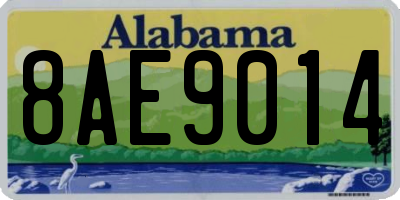 AL license plate 8AE9014