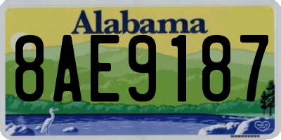 AL license plate 8AE9187