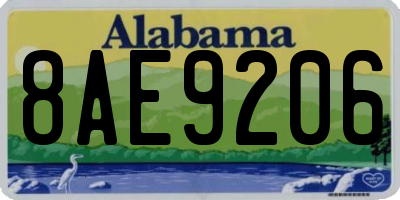 AL license plate 8AE9206