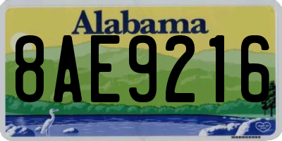 AL license plate 8AE9216