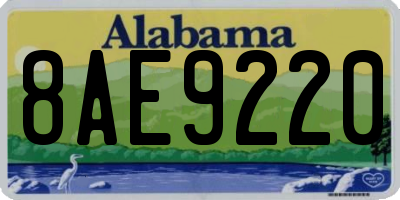 AL license plate 8AE9220