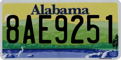 AL license plate 8AE9251
