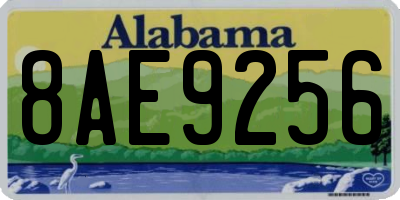 AL license plate 8AE9256