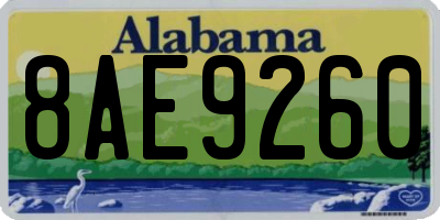 AL license plate 8AE9260