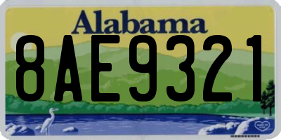 AL license plate 8AE9321