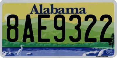 AL license plate 8AE9322