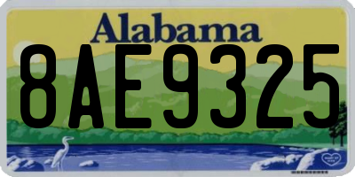 AL license plate 8AE9325